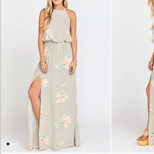 Show Me Your Mumu Heather Halter Dress in Lilly Showers (Size XL, NWT)